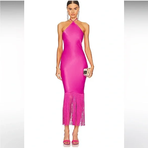 Camila Coehlo Payton Maxi Dress in Hot Pink Size XXS - Picture 1 of 8